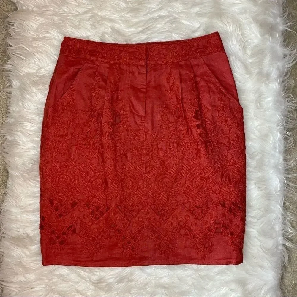 Anthropologie Yoanna Baraschi Tomato Picking Skirt